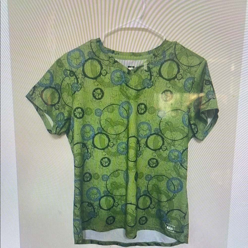 Green Patterned Kids Shirt